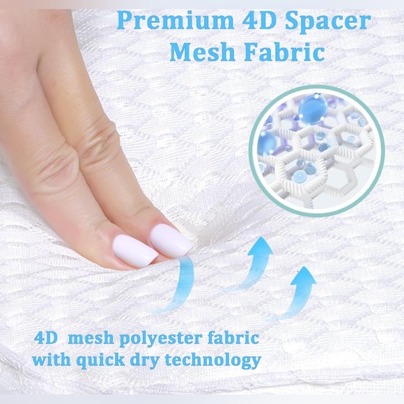 Bathtub Large Spa Pillow with 4D Air Mesh - Picture 6 of 6